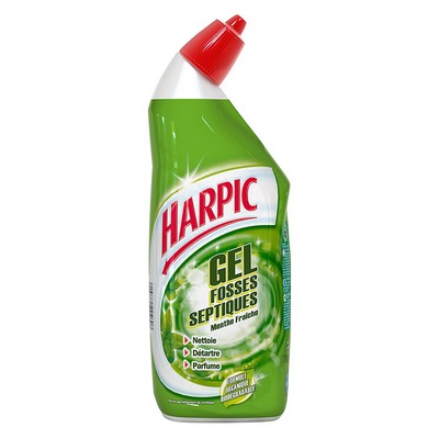 Harpic Gel Nettoyant fosse septique formule organique biodégradable menthe fraîche