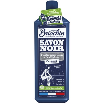 Mon savon noir est le nettoyant universel indispensable ! Du sol au plafond, pur ou dilué, il prend soin de la maison : Dégraisse, Nourrit, Protège, Fait briller.