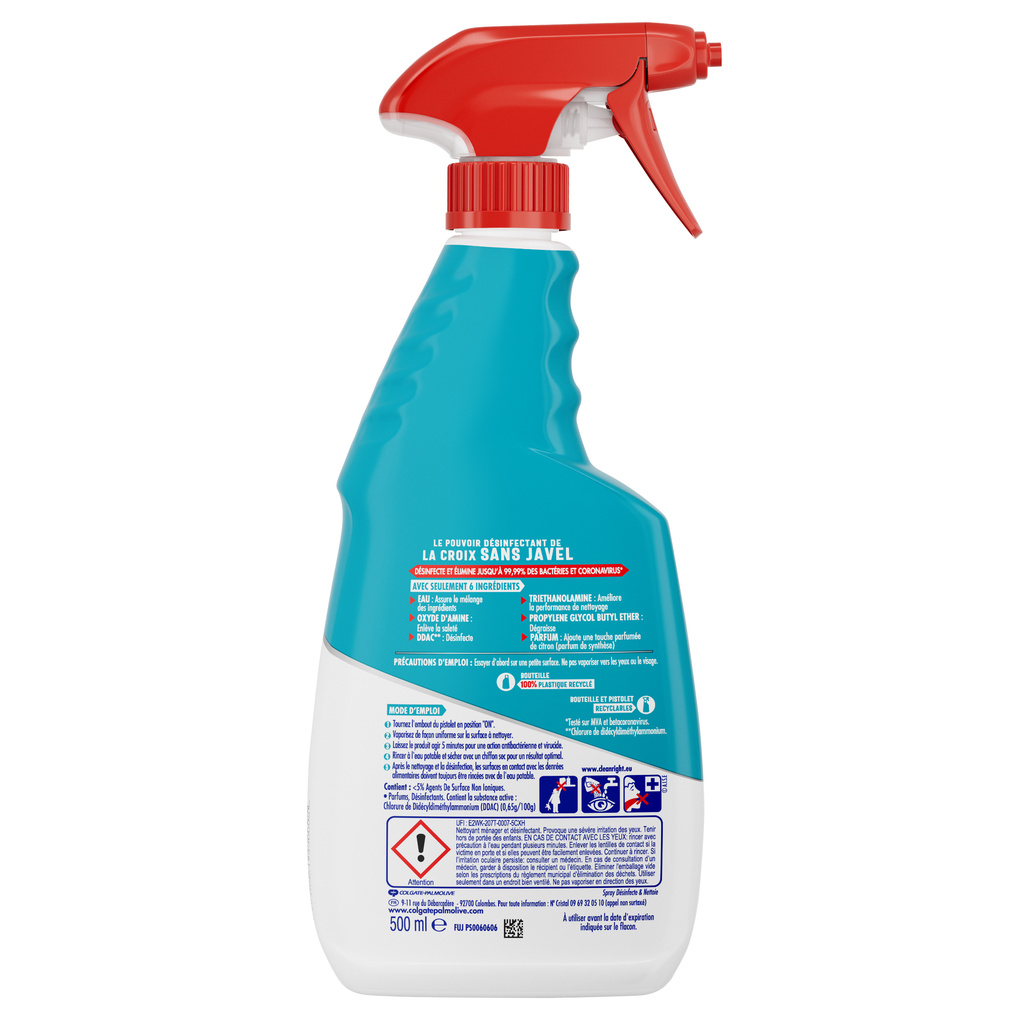 Nettoyant Ménager La Croix Cuisine Spray Désinfectant sans Javel - 500ml