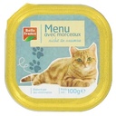 MENU CHAT RICHE EN SAUMON BF BARQUETTE 100 G