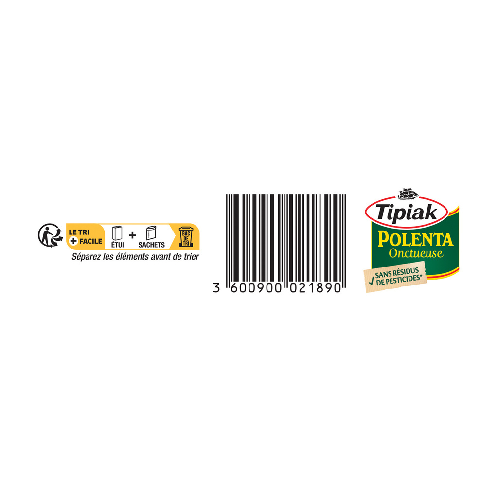Smooth Polenta Without Pesticides 4x100g Tipiak