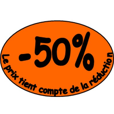 RL1000 Self-Adhesive Labels -50% Red
