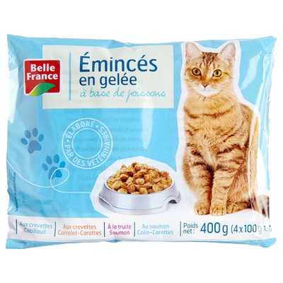 Fish in Jelly Cat Food Belle France Pouch 4 x 100g