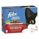 FELIX Emincés en Gelée - Volaille et Légumes - 12x85g - Sachets fraîcheur pour chat adulte