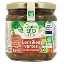 JARDIN BIO / ORGANIC COOKED LENTILS WITH VEGETABLES / 400G / GLASS JAR