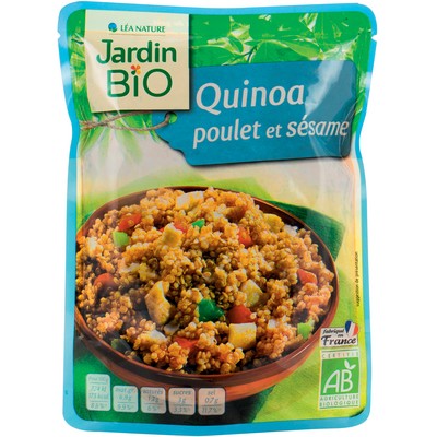 JARDIN BIO / QUINOA POULET SESAME BIO / SACHET EXPRESS / 250G
