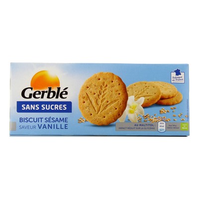 GERBLE SANS SUCRES SABLE SESAME VANILLE 132G