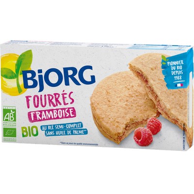 BJOR Organic Raspberry Filled Biscuits 175g