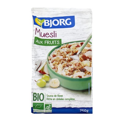 BJORG Organic Fruit Muesli Cereal 750g