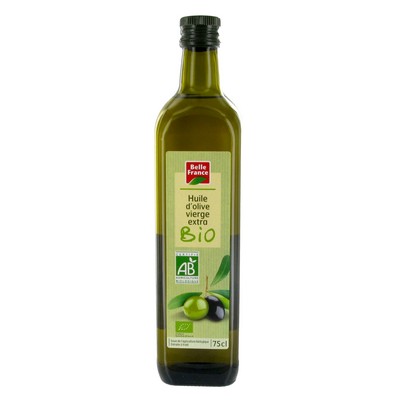 Organic Extra Virgin Olive Oil Belle France Glass Bottle 75cl
