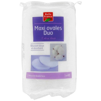Maxi Duo Oval Makeup Remover Pads x40 Belle France