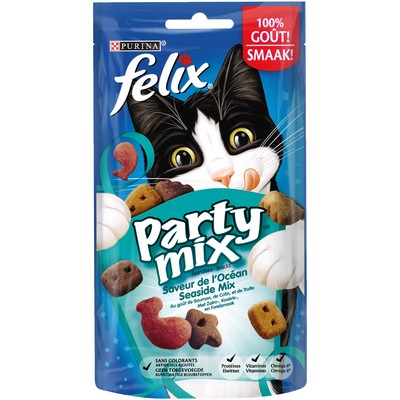 FELIX Party Mix Ocean Flavour: Salmon, Pollock, Trout - 60 g - Cat Treats