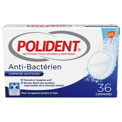 POLIDENT ANTI BACTERIEN 36 COMPRIMES