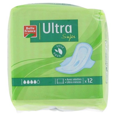 BELLE FRANCE Flat Pantyliners x30