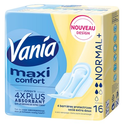 Vania | Serviettes hygiéniques Maxi Confort Normal+ x16