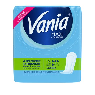 Vania Maxi Super Unscented Pads x16