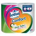 Papier toilette Lotus Confort Sans Tube Rose x4