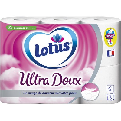 6 ROLLS OF TOILET PAPER ULT SOFT LOTUS