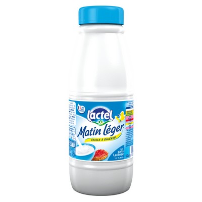 lait  sans lactose 1,2% mg Matin Léger LACTEL UHT bouteille 50CL