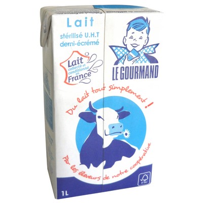 1L LAIT UHT 1/2 ECR