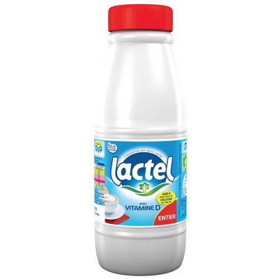 lait  entier Vitamine D LACTEL UHT bouteille 50CL
