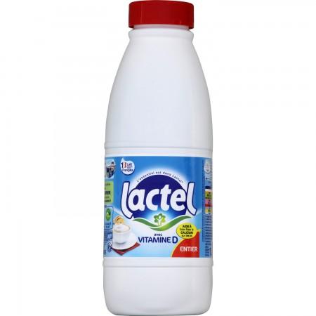 lait  entier Vitamine D LACTEL UHT bouteille 1L