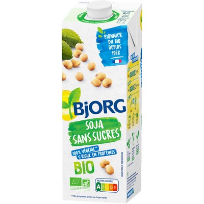 BJOR Organic Plain Soy Drink 1L
