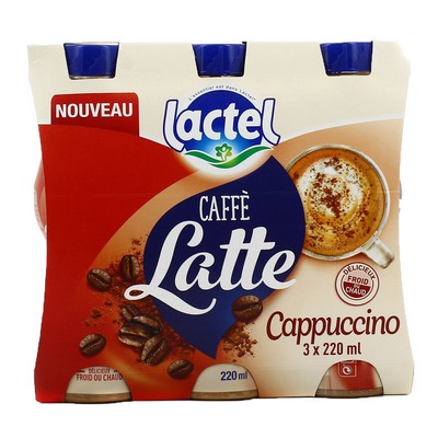 CAFFE LATTE  Cappuccino  LACTEL  bouteille 3x200ml