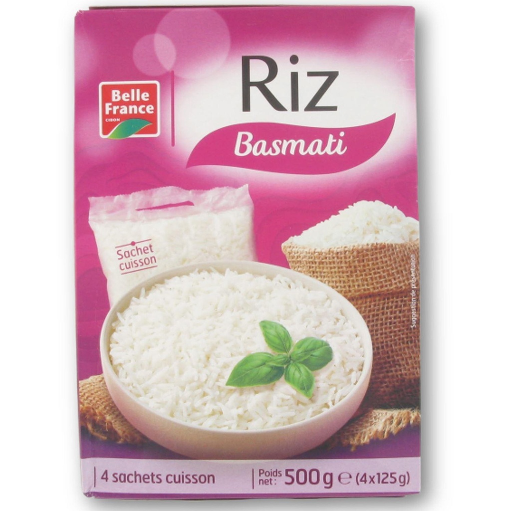 Basmati Long Grain Rice x4 Cooking Bags BF Box 500g