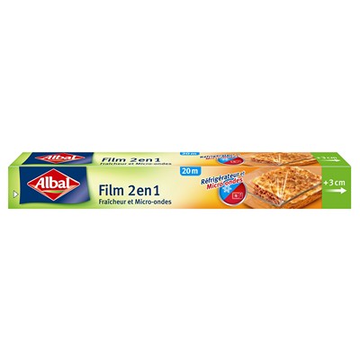 2-in-1 Cling Film for Fridge & Microwave 20m ALBAL