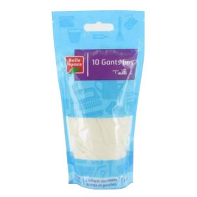 Belle France Thin Latex Gloves Size L x10
