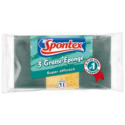 X3 GRATTE EPONGE SPONTEX