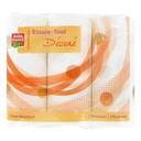 Household Paper Towels 3 Rolls 2-Ply White Decorated Belle France 3 x 45 Sheets 100% Pure Cellulose Wadding
