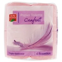 Papier toilette confort blanc triple épaisseur Belle France par 4