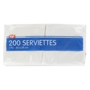 200 Serviettes en ouate 30x29cm 1pli Blanc