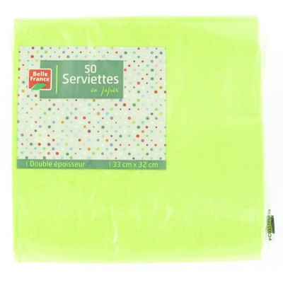 50 serviettes en ouate 33x33cm 2plis granny
