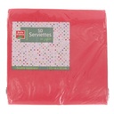 50 serviettes en ouate 33x33cm 2plis rouge