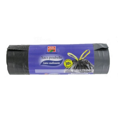 30L Drawstring Trash Bags