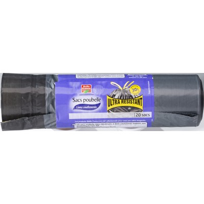 30L Ultra-Resistant Drawstring Trash Bags