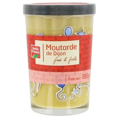 TV Decorated Glass Dijon Mustard 195g Belle France