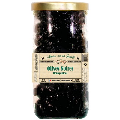 BX200G OLIVES NOIRES DENOYAUTEES 6P