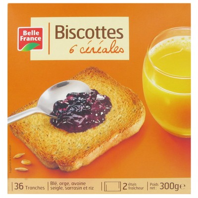 6-Grain Rusks x36 Belle France Box 300g