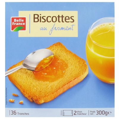BISCOTTE FROMENT X 36 TRANCHES BF ETUI 300 G