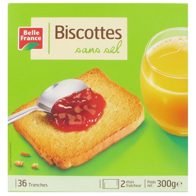 BISCOTTE SANS SEL X 36 TRANCHES BF ETUI 300 G