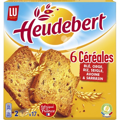 6-CEREALS MELBA TOAST HEUDEBERT