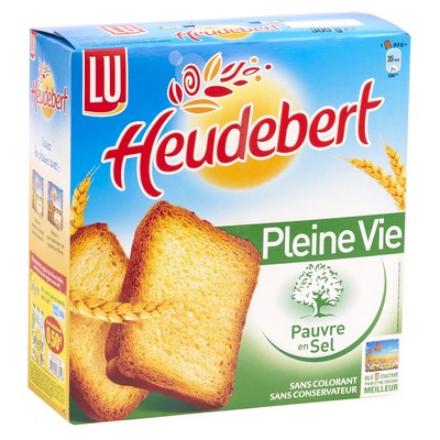 Heudebert Biscotte Pleine Vie Sans Sel 300g