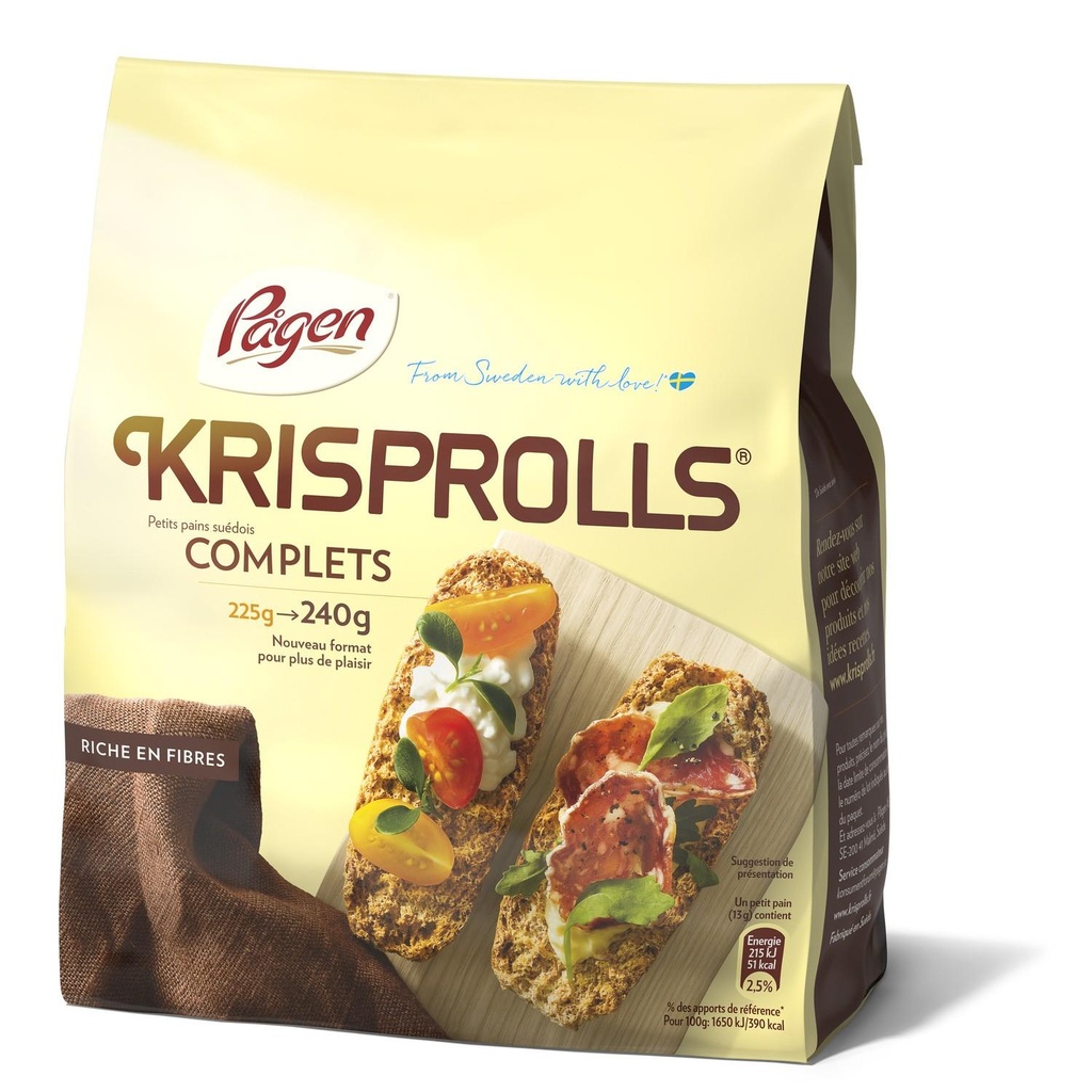 KRIS Whole Wheat Rolls 240g