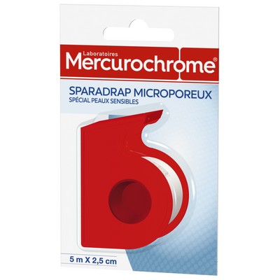 SPARADRAP MICROPOREUX, 5 m x 2,5 cm