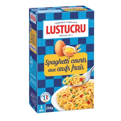 LUSTUCRU PATES AUX OEUFS SPAGHETTI COURT 250G