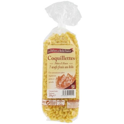 Alsace Egg Coquillettes Pasta DBF Sachet 250g